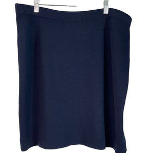 Vintage St John Collection by Marie Gray Navy Blue Straight Skirt Santana Sz 16